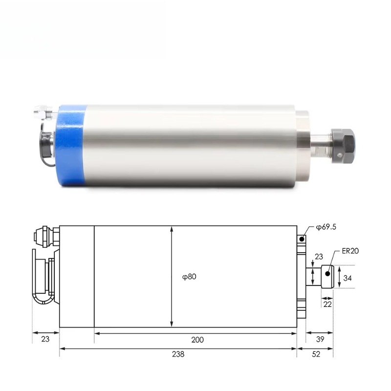 Moteur de broche refroidi à l' - Cnc Spindle Motor avis et prix