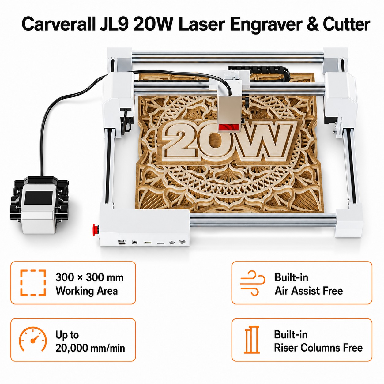 Carverall JL9 20W Graveur et D - Industrial Laser Engraver avis et prix